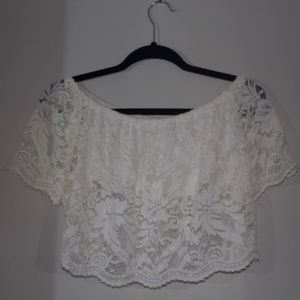 Lace off the shoulder top